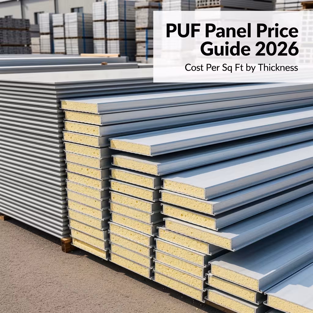 PUF Panel Price Guide 2026: Cost Per Sq Ft by Thickness